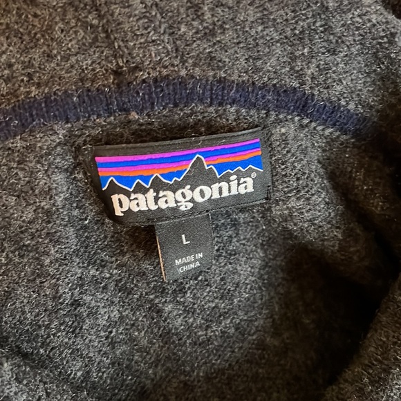 Patagonia Mens Gray Recycled Cashmere Sweater Hoodie Size L - Picture 9 of 13